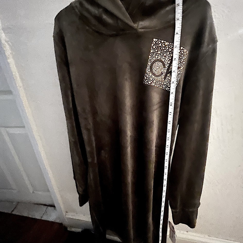 Calvin Klein Olive Green Hoodie Dress